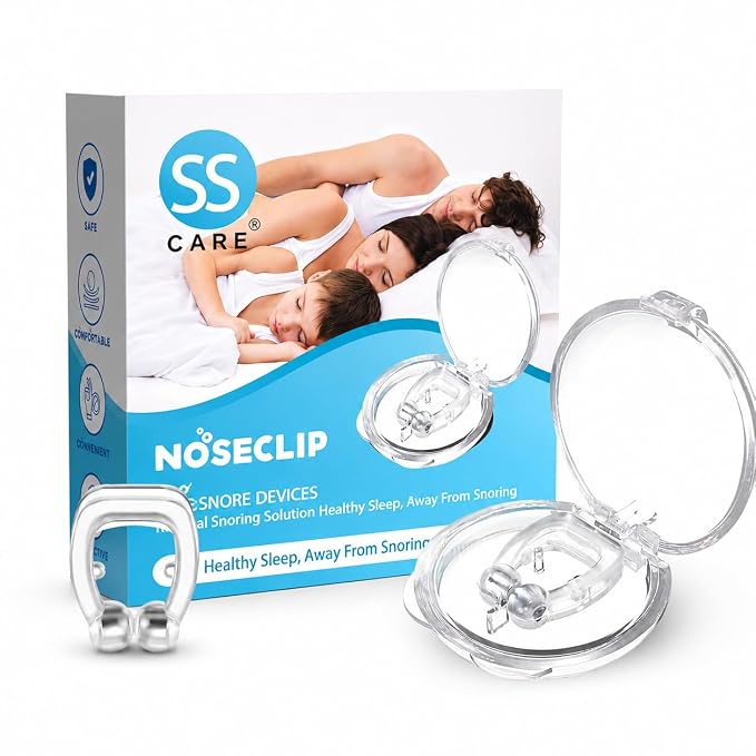 SS care Anti Snoring Device – Magnetic Snore Stopper Nose Clip | Silicone Anti Snoring Solution for Men & Women | Comfortable Snore Guard, Nasal Dilator for Better Breathing & Sleep Aid | Reusable & BPA-Free