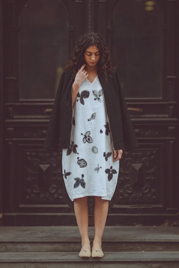 AURA | WOMEN'S ECO-PRINTED HEMP DRESS