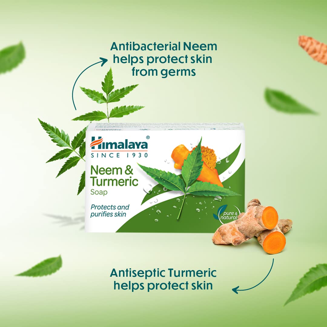 Himalaya Herbals Neem and Turmeric Soap, 125gm (Pack of 4)